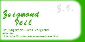 zsigmond veil business card